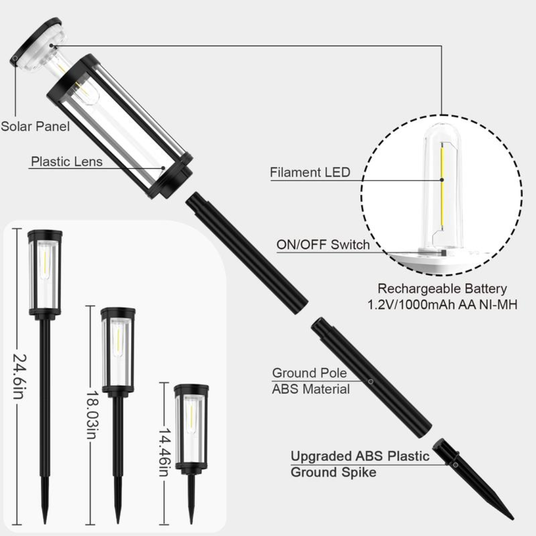 Falim™ Solar Pathway Lights